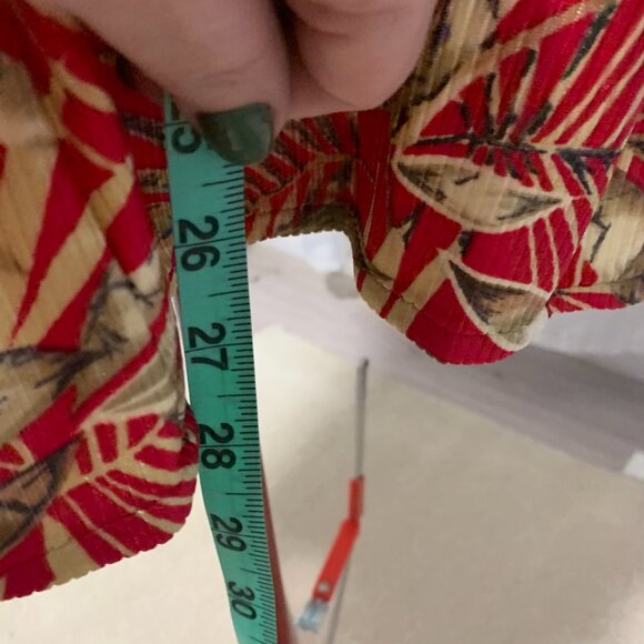 Homemade Red/Gold Floral Summer Dress - Picture 4 of 6